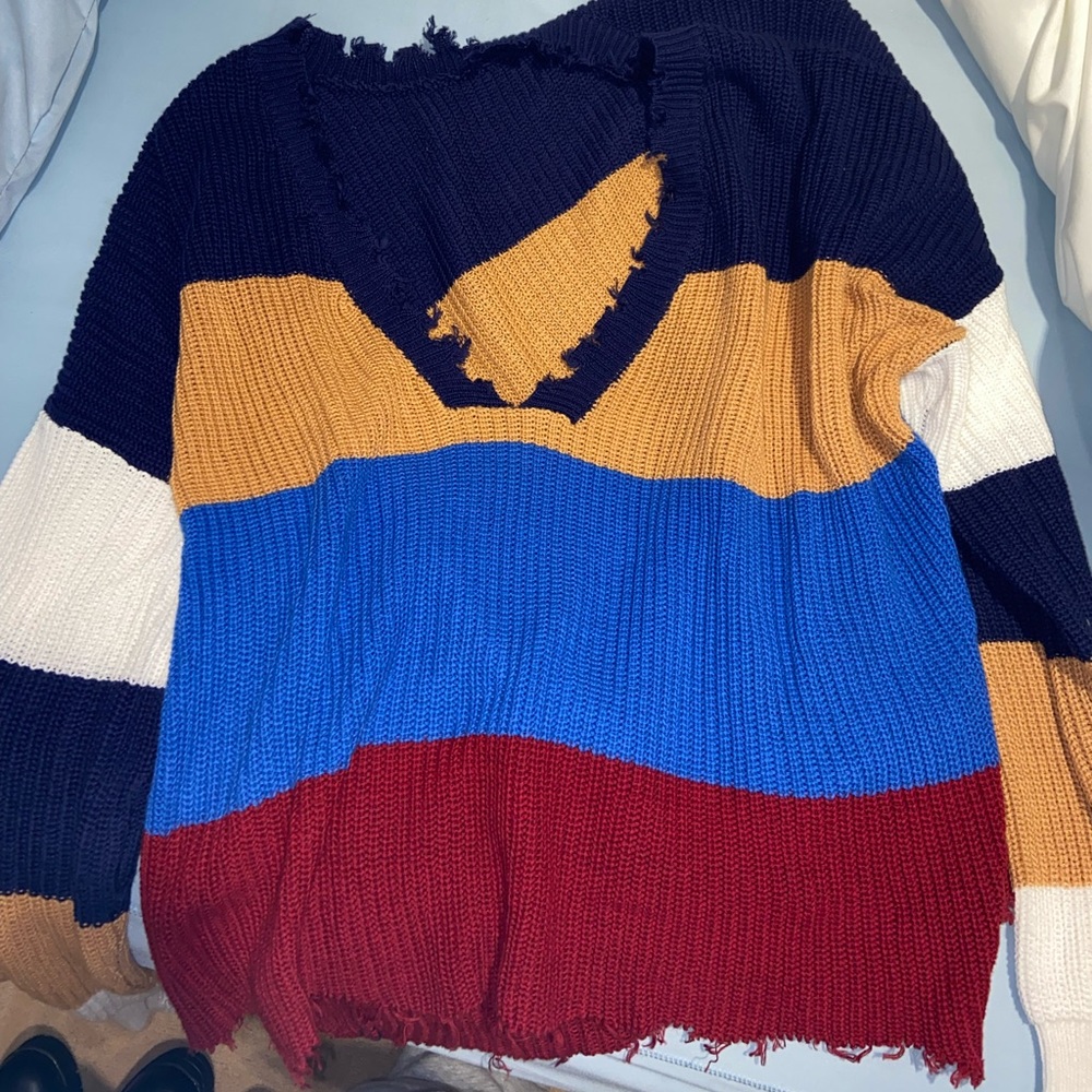 Colorful warm sweater!